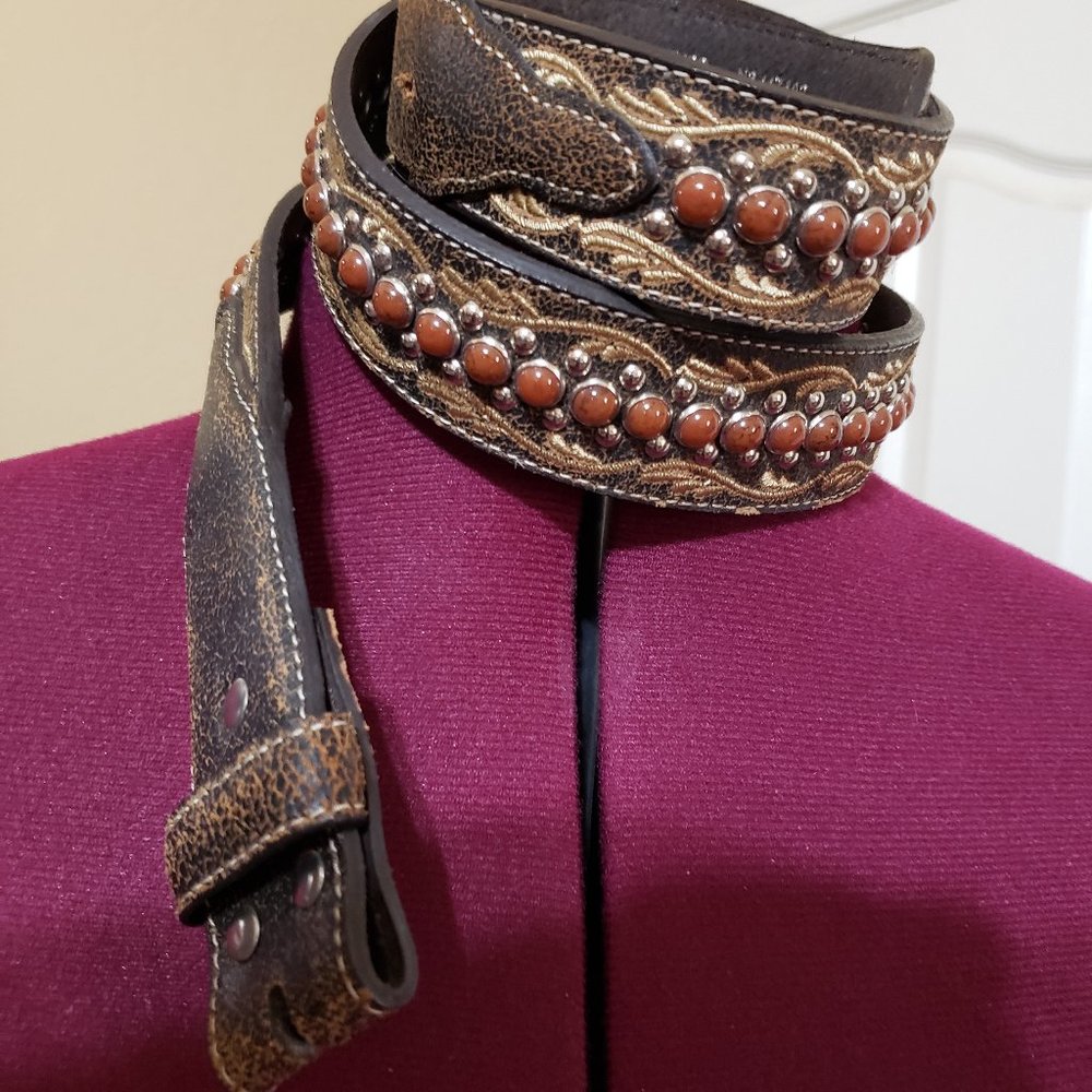 Western Real Leather Belt With Studs